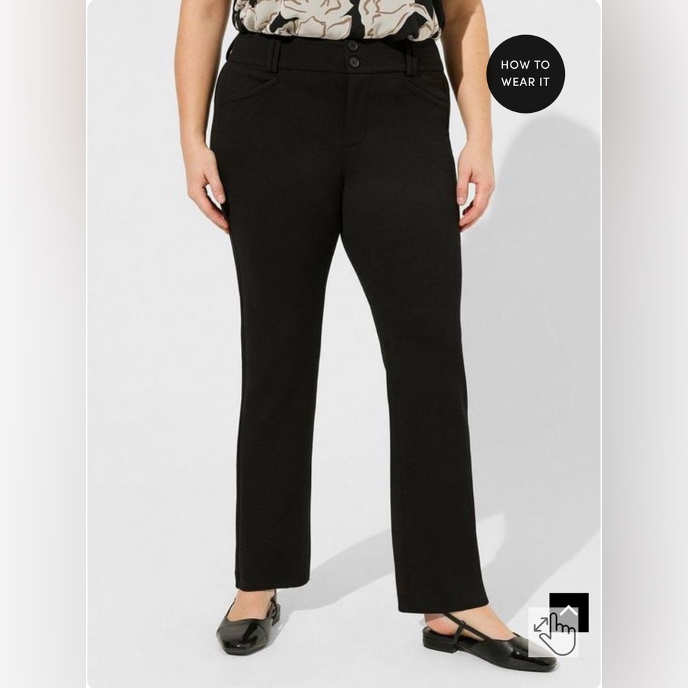 Torrid Trouser Straight Studio Luxe Ponte Pant- Size 18R